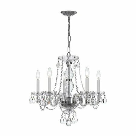 CRYSTORAMA Traditional Chrome Clear Crystal Glass Chandelier With 5 Lights 5085-CH-CL-MWP